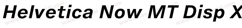 Helvetica Now MT Disp XtraBd字体转换